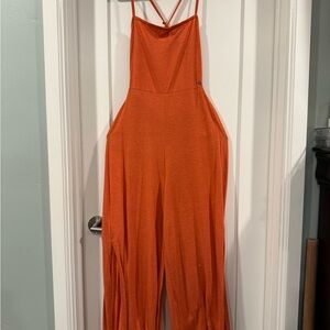 Roxy Orange Women's Tie-Back Jumpsuit